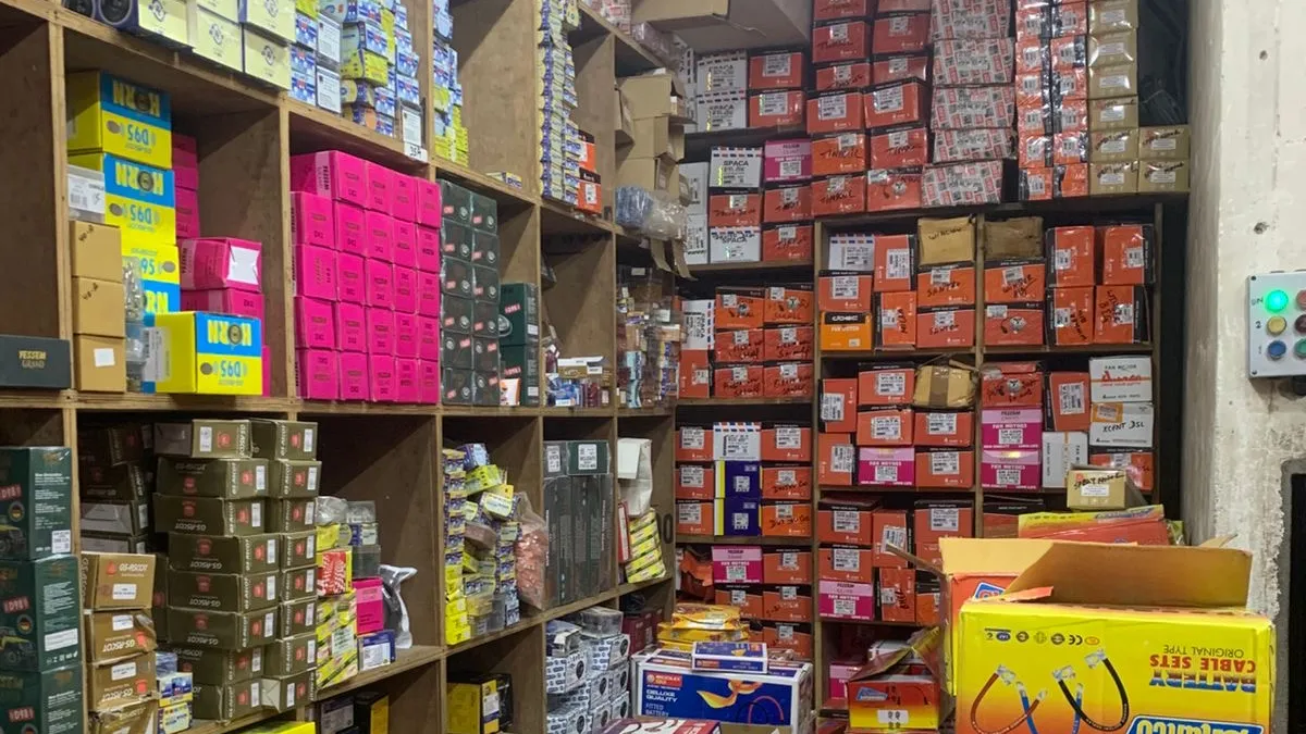 Auto parts store shops on SP Road, Bangalore