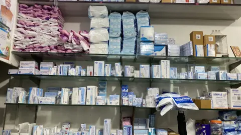Pharmacy shops on SP Road, Bangalore