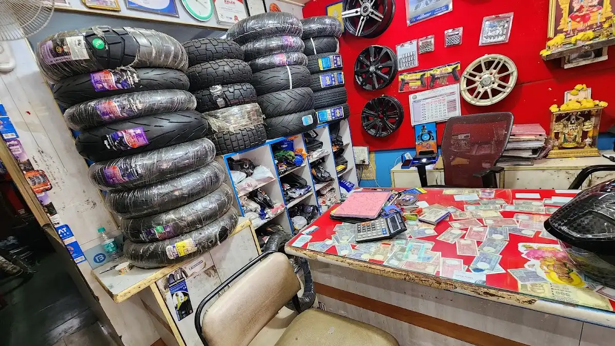 Tire shop shops on SP Road, Bangalore