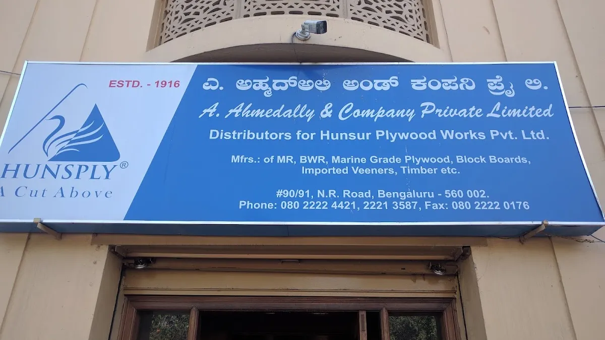 A. Ahmedally & Company Pvt Ltd — Plywood supplier on SP Road, Bangalore