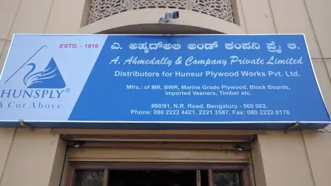 A. Ahmedally & Company Pvt Ltd — Plywood supplier on SP Road, Bangalore