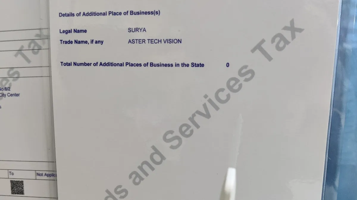 Aster Tech Vision — CCTV & Security on SP Road, Bangalore