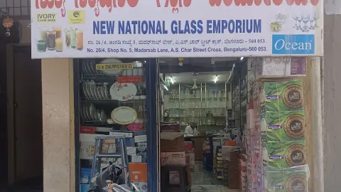 NEW NATIONAL GLASS EMPORIUM — Glassware wholesaler on SP Road, Bangalore