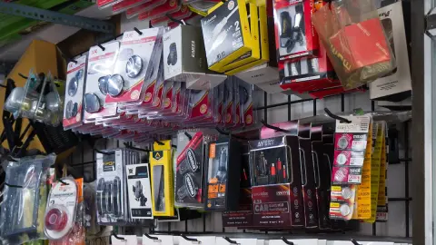 S.F. car accessories — Auto body shop on SP Road, Bangalore